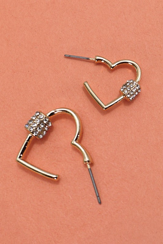 Carabiner Heart Earrings