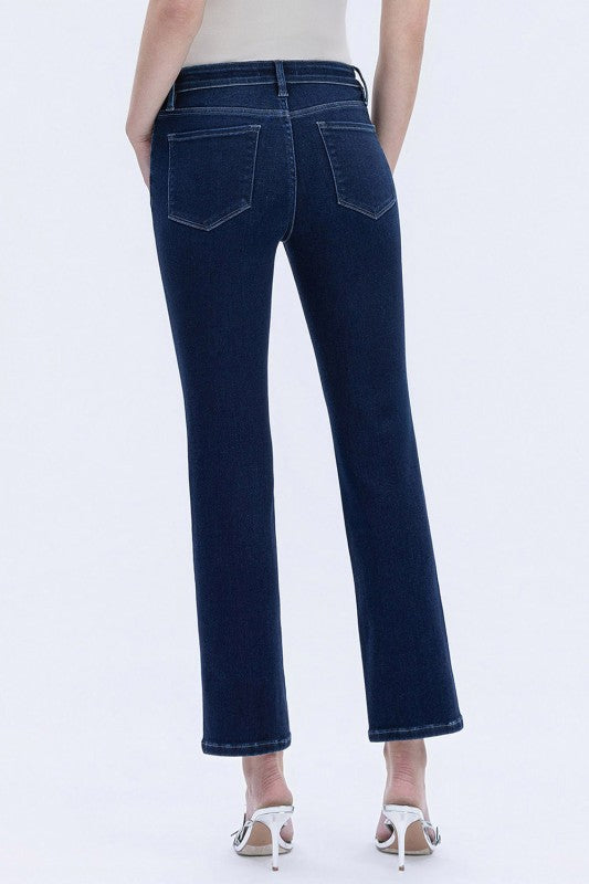 Carlene Mid Slim Straight Ankle Jeans Dark