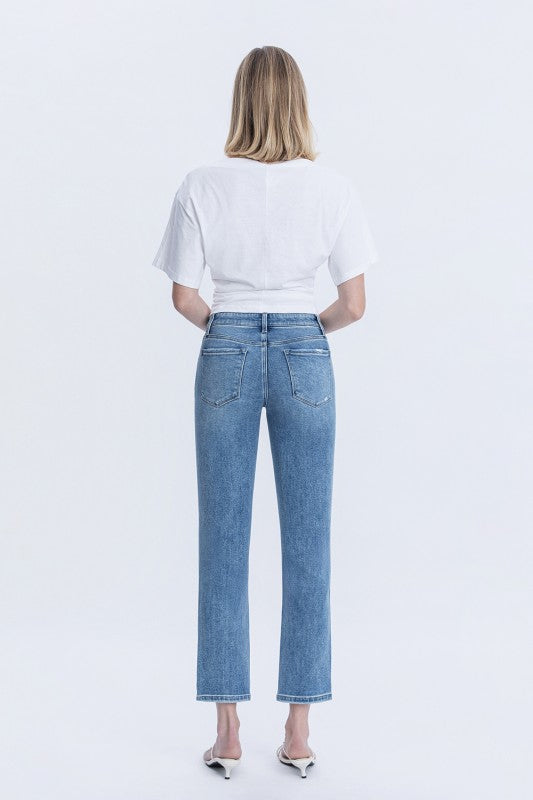 Carlene Mid Slim Straight Ankle Jeans Med
