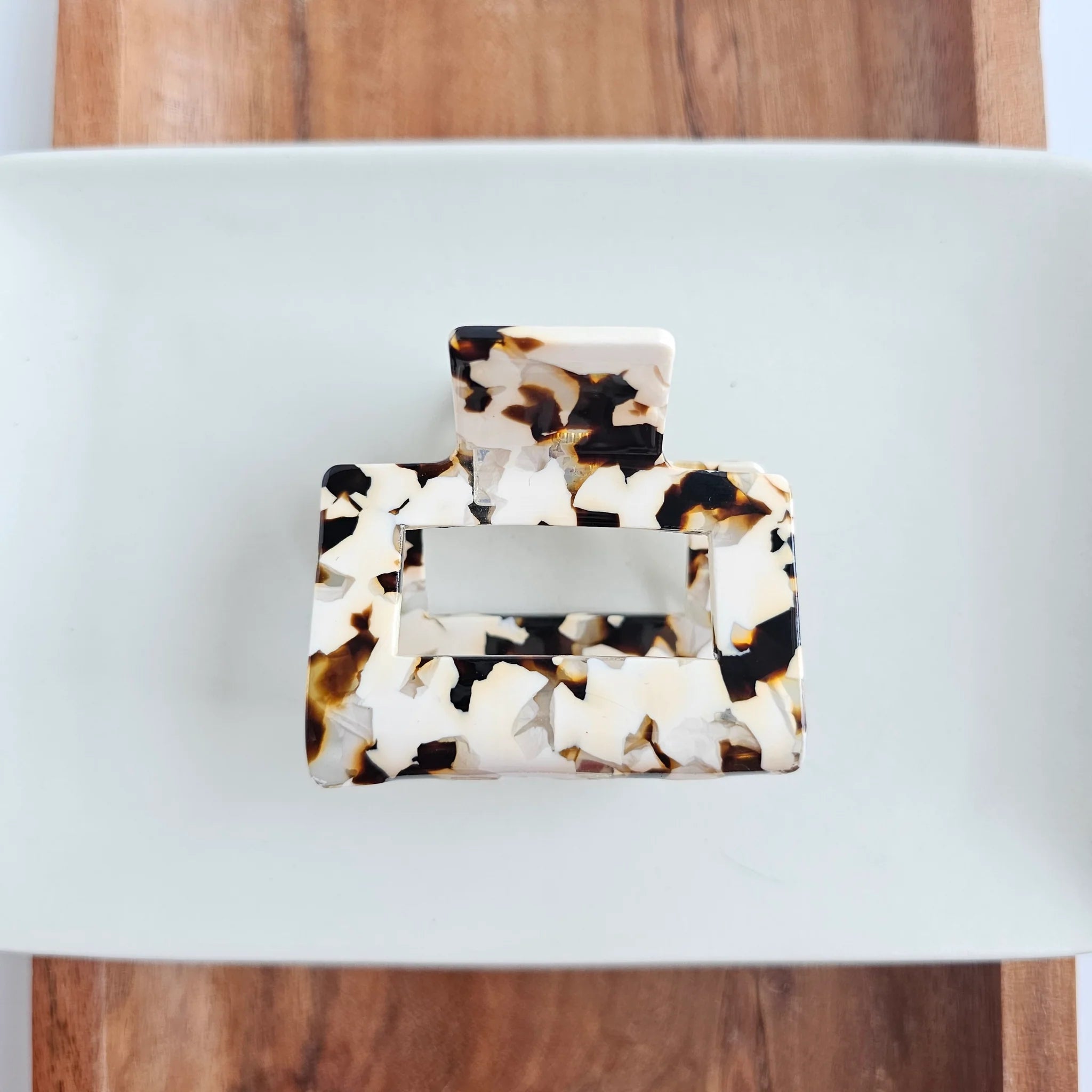 Carly Hair Claw - Cowhide