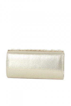 Pearl Rhinestone Chevron Clutch