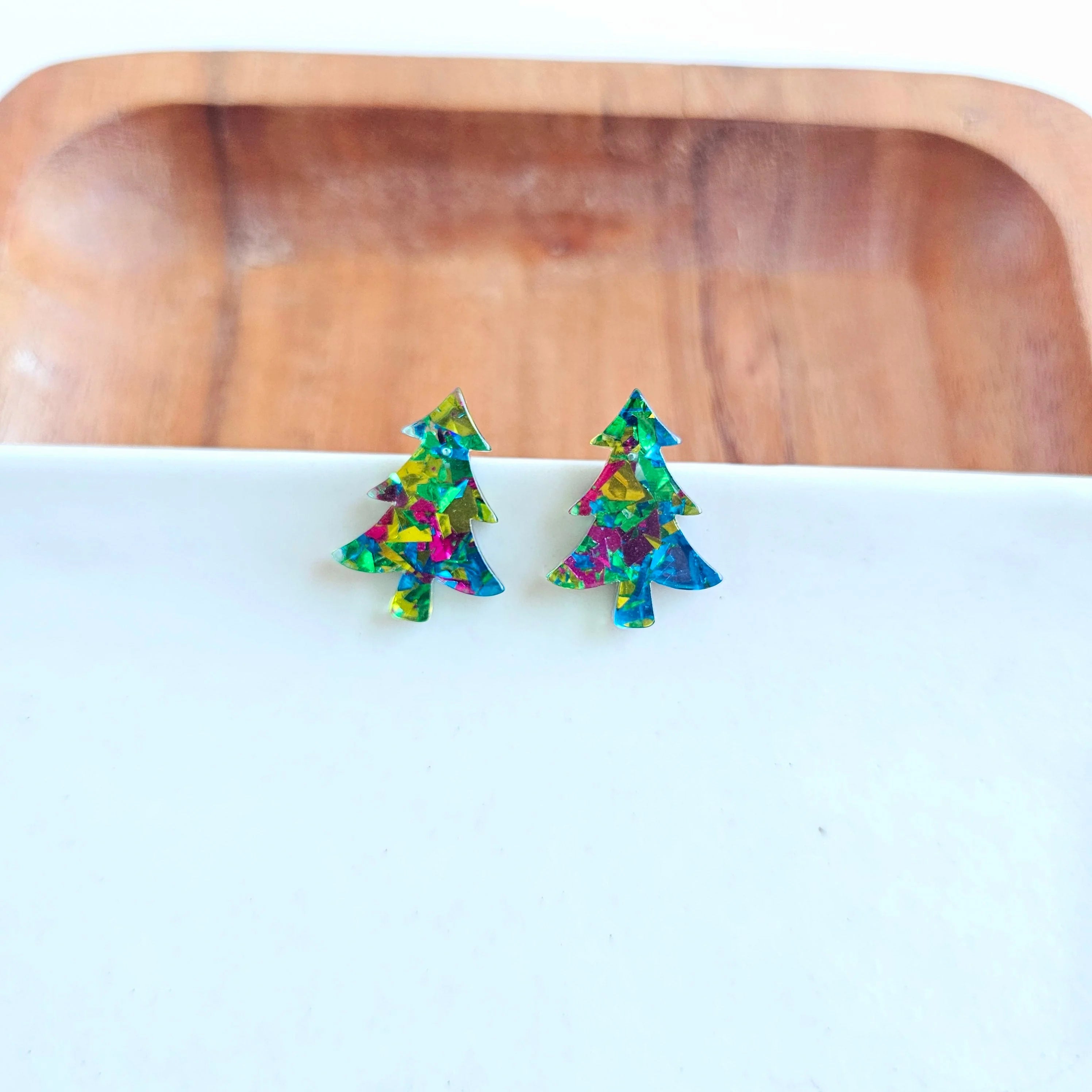 Sparkle Christmas Tree Earrings