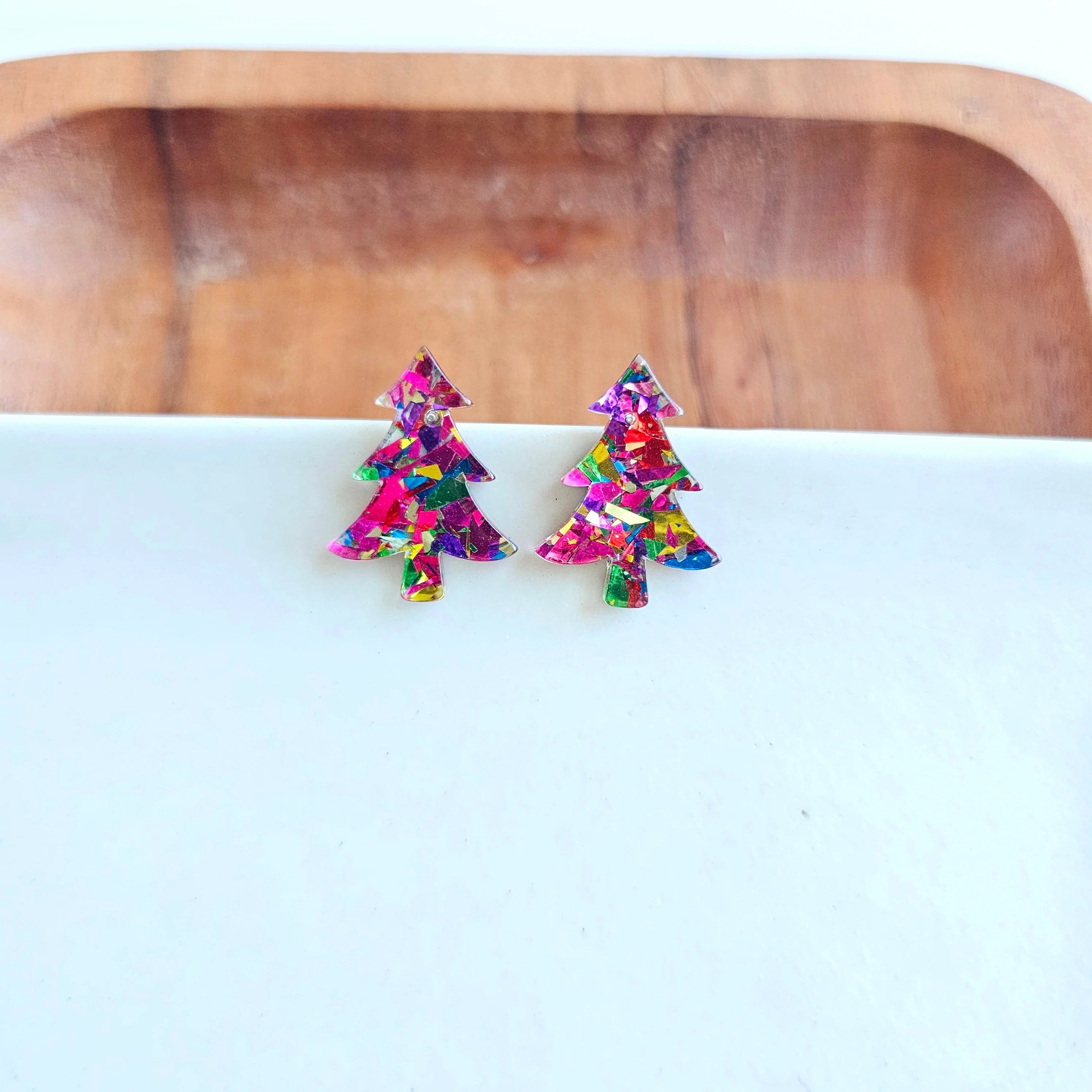 Sparkle Christmas Tree Earrings