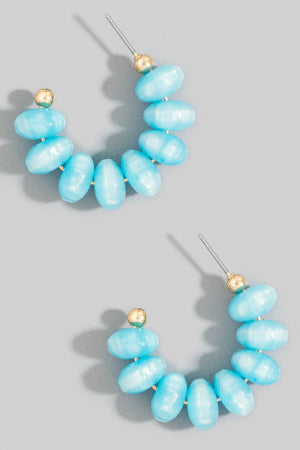 Chunky Oval Bead Hoops