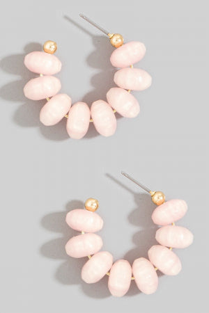 Chunky Oval Bead Hoops