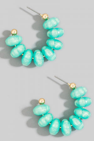 Chunky Oval Bead Hoops