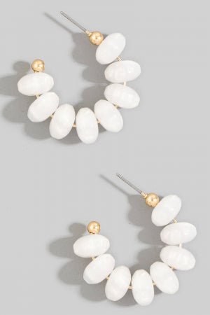 Chunky Oval Bead Hoops
