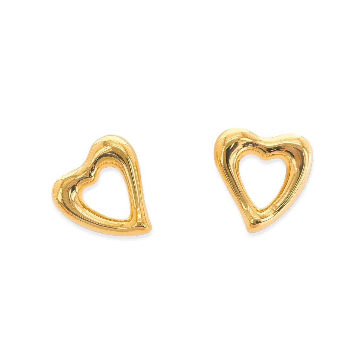 Chunky Heart Cut Out Earrings