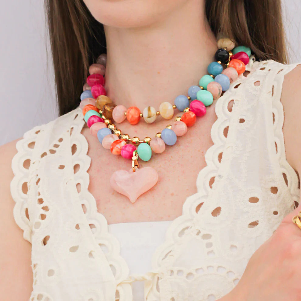 Chunky Multicolor Beaded Necklace