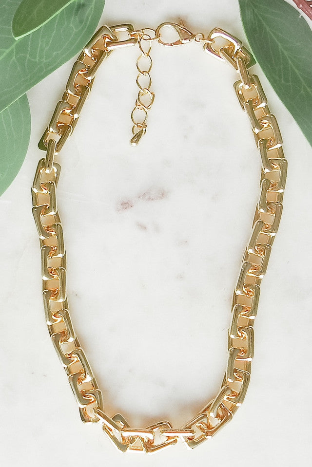 Chunky Square Chain Necklace