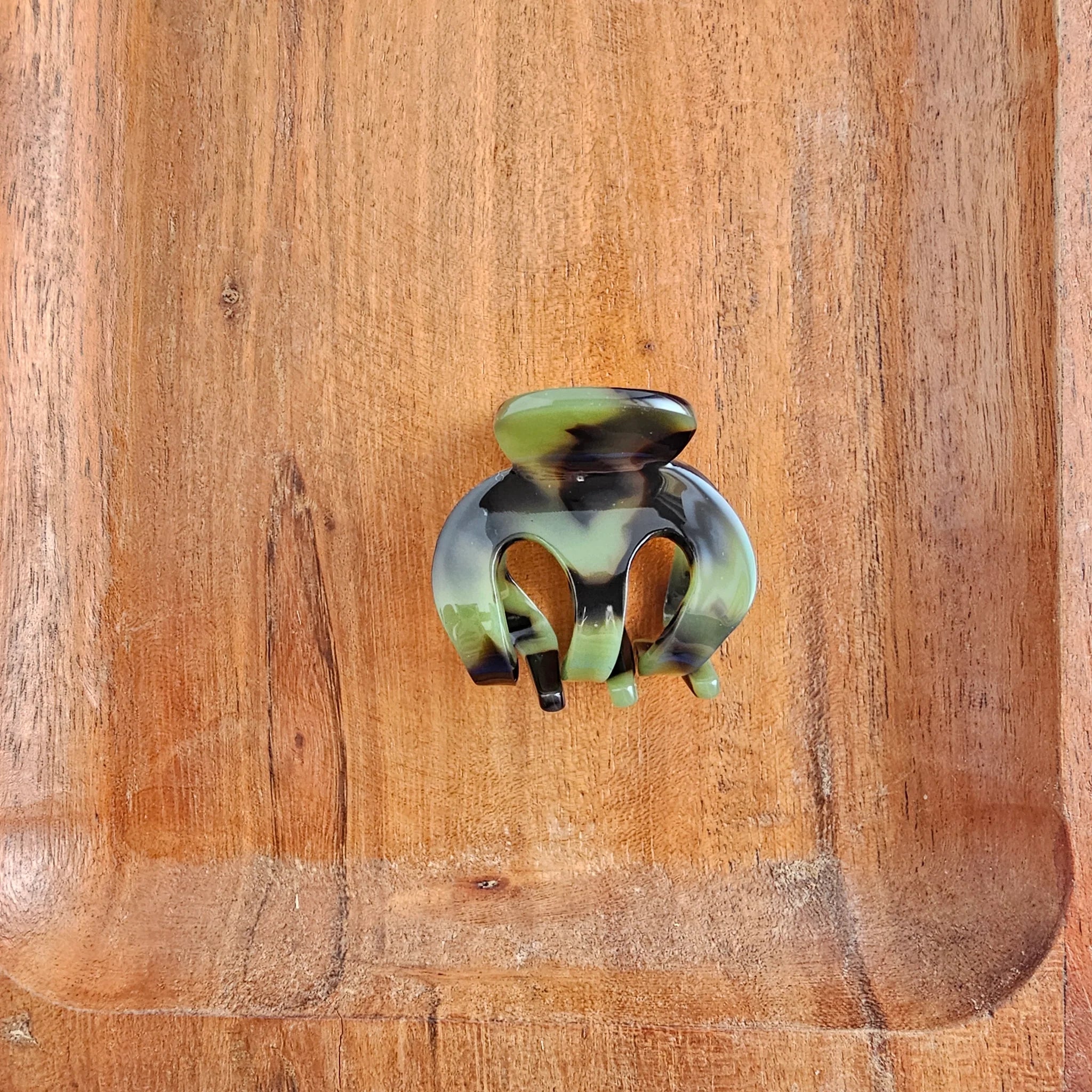 Claire Mini Hair Claw Olive