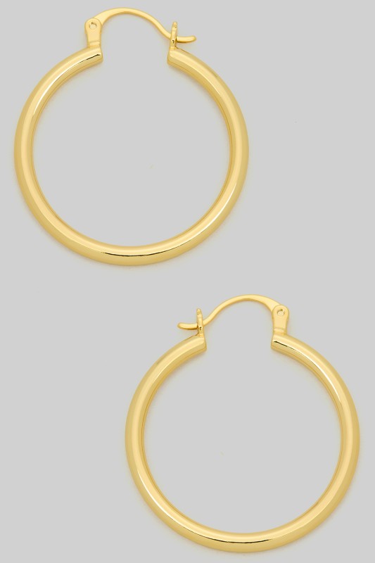 Gold Classic Hinge Hoops
