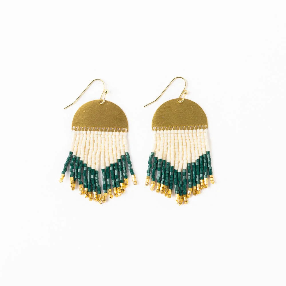 Claudia Curved Short Fringe Emerald