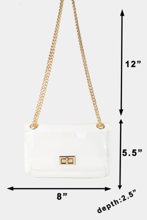 Clear Turn Lock Bag