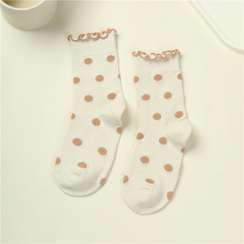 Ruffled Polka Dot Socks