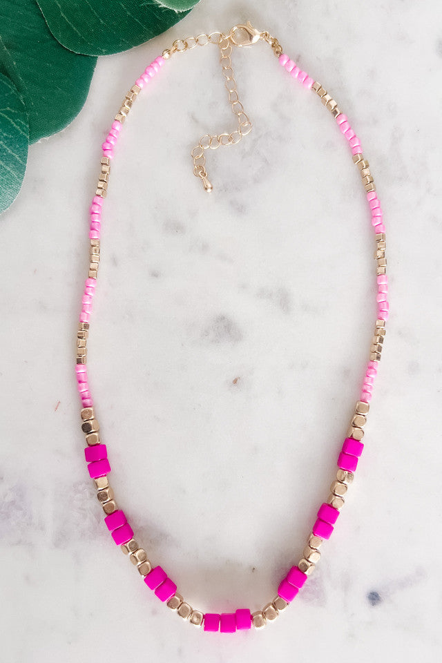 Cube Bead Necklace FINAL SALE