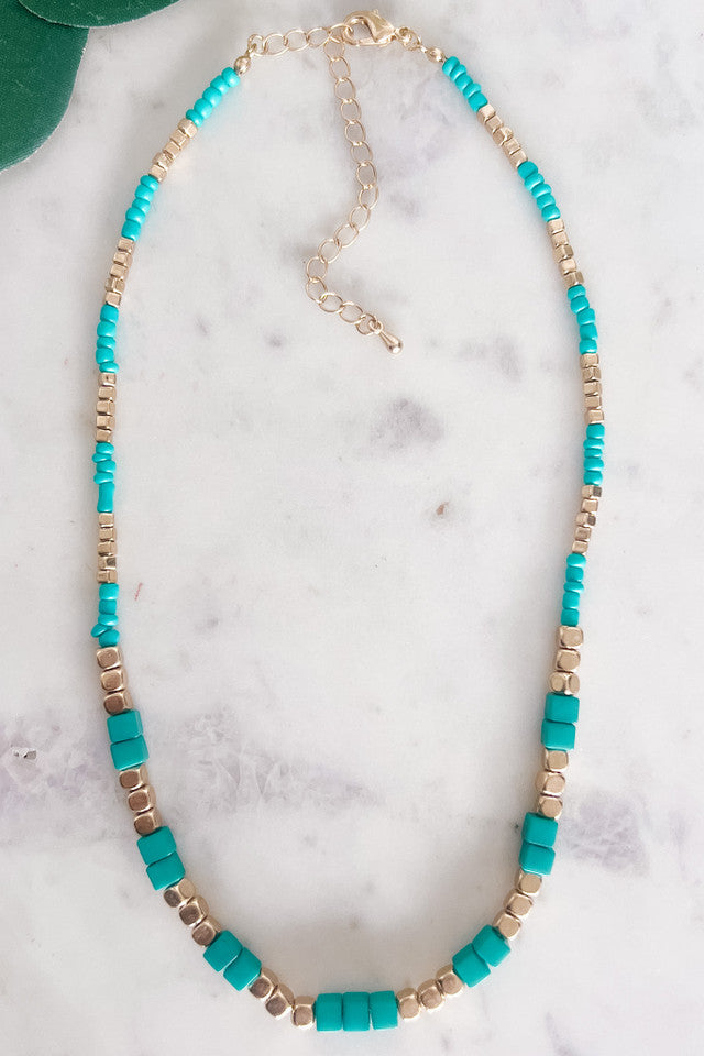 Cube Bead Necklace FINAL SALE