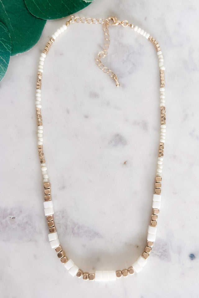 Cube Bead Necklace FINAL SALE