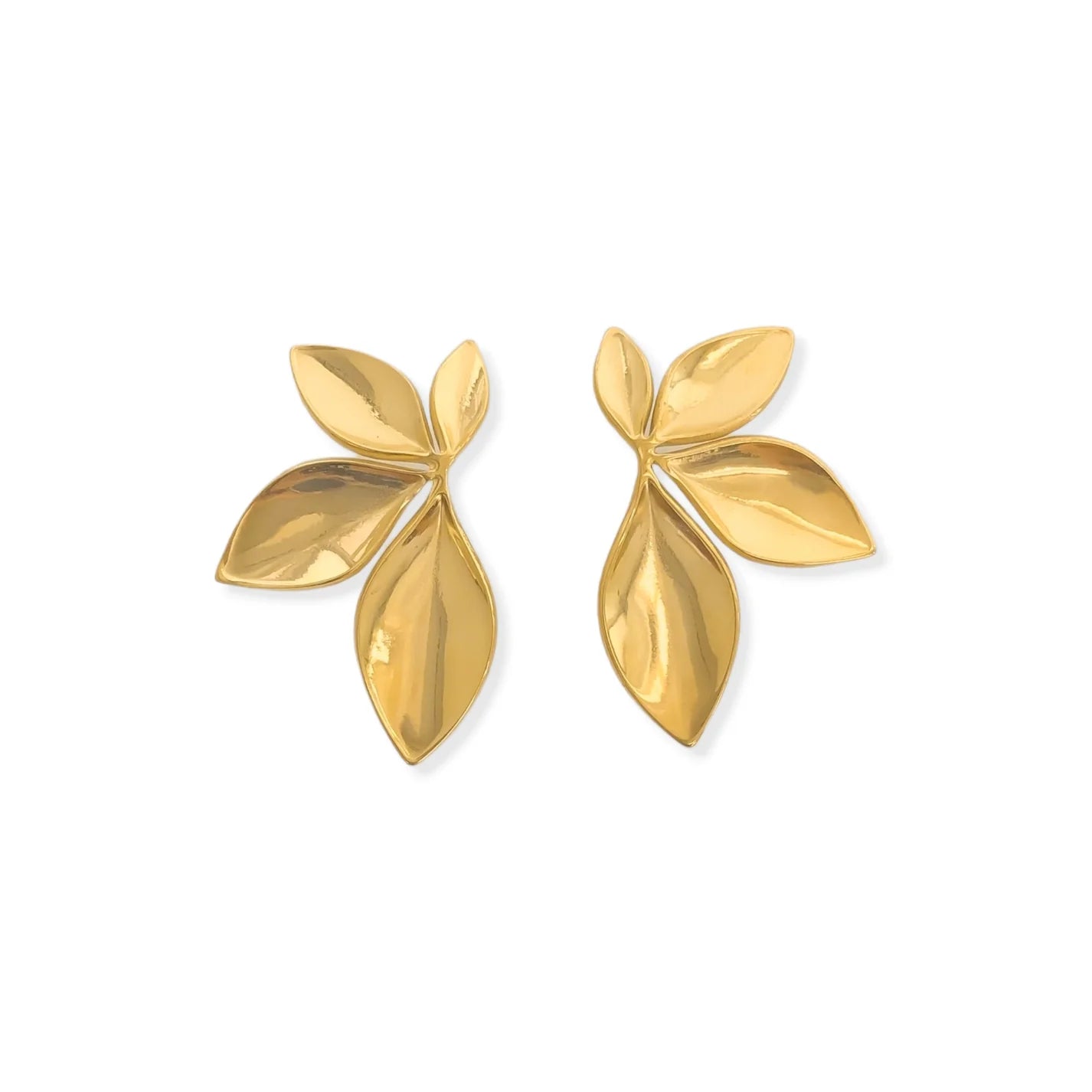 Curved Leaf Earrings