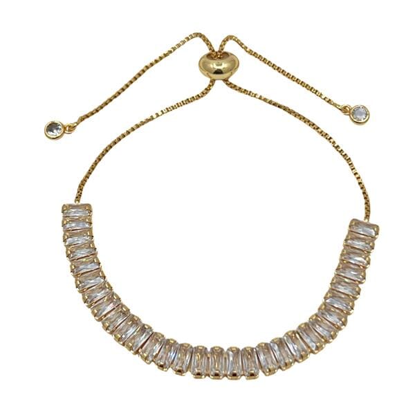 CZ Baguette Pull Chain Bracelet