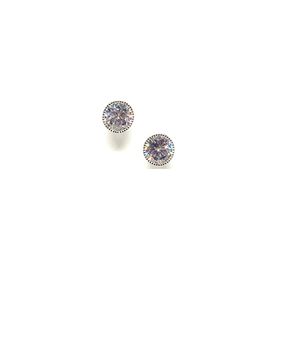 Tiny CZ Bezel Studs