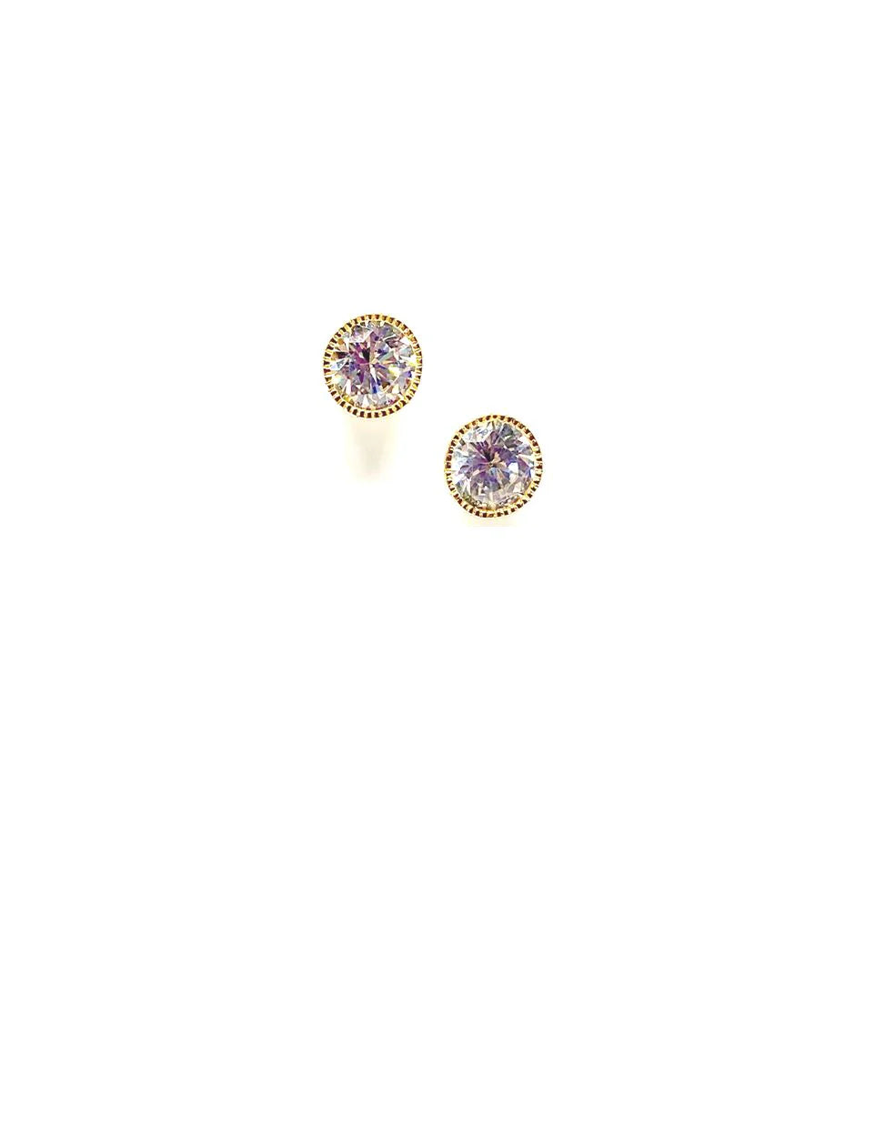 Tiny CZ Bezel Studs