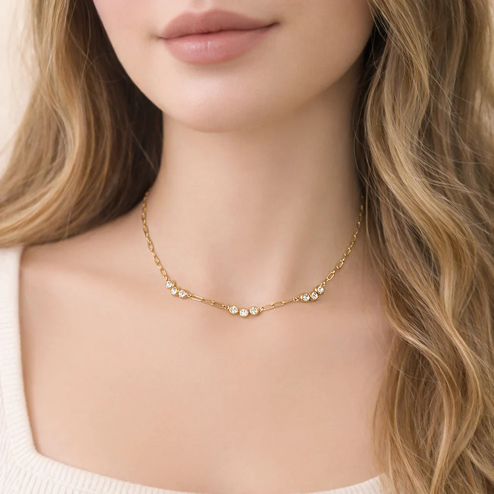 CZ Cluster Necklace
