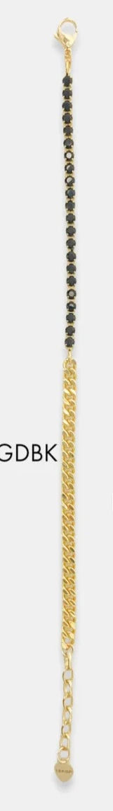 CZ Curb Chain Bracelet