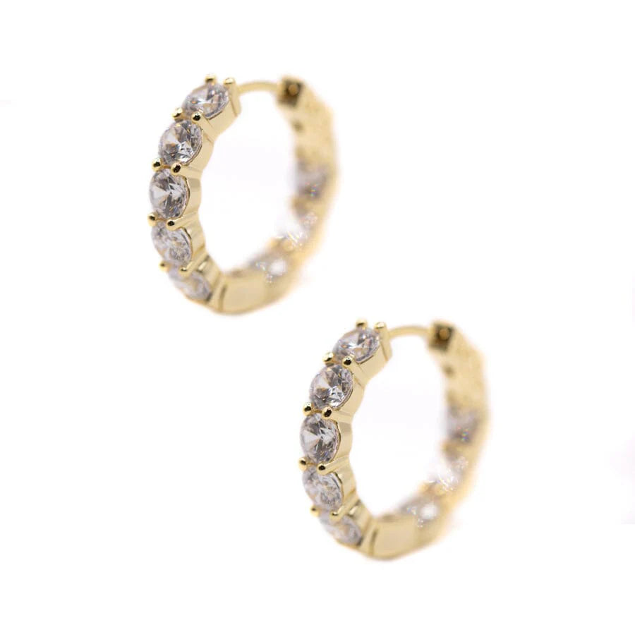CZ Hinge Hoops