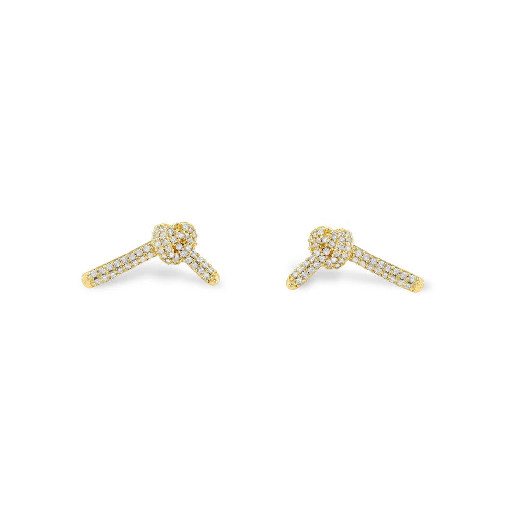 CZ Knot Earrings