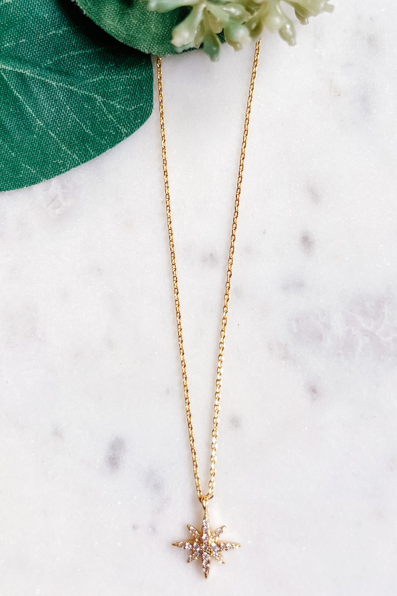 CZ Starburst Necklace