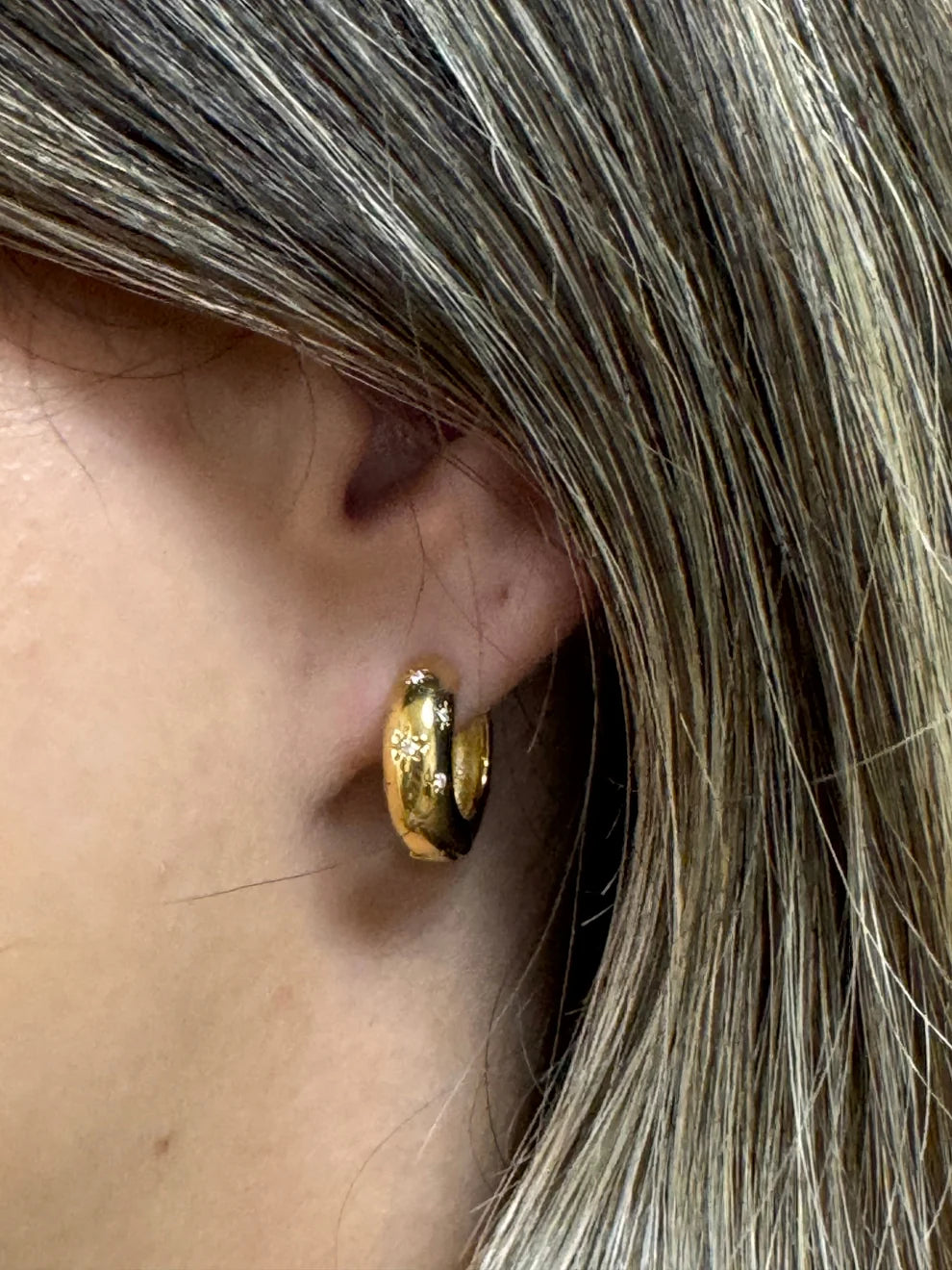 CZ Stars Hoops