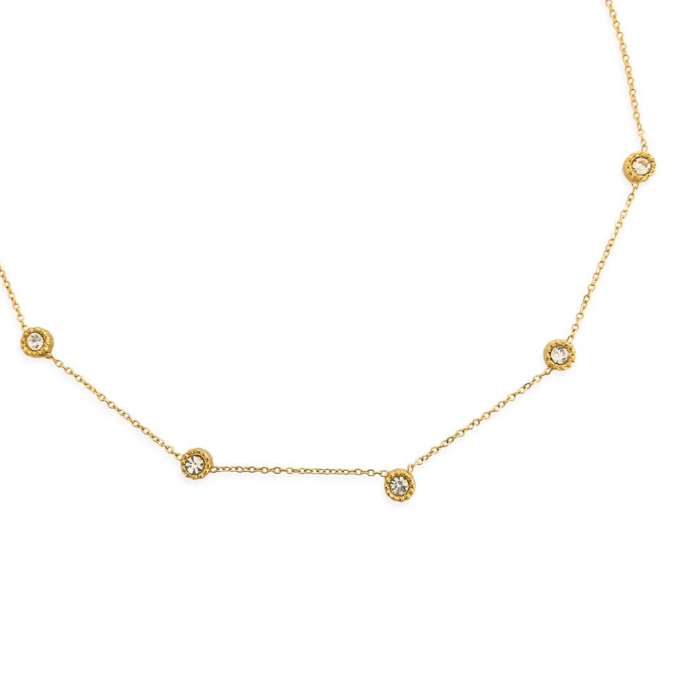 CZ Stud Necklace