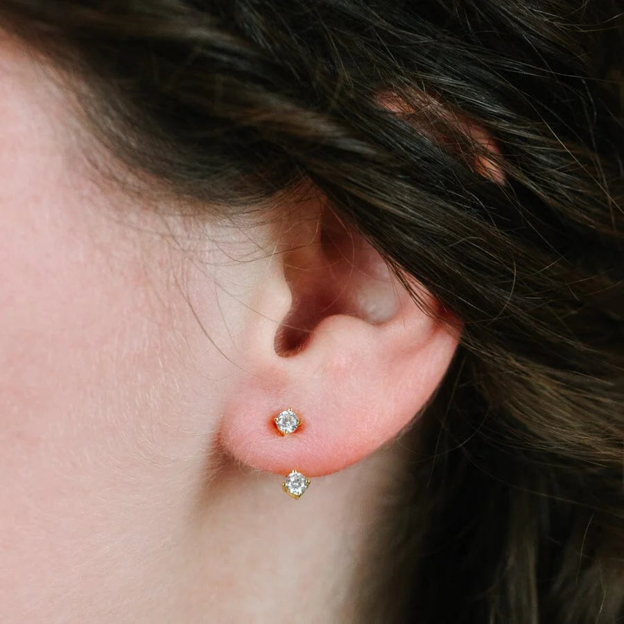 CZ Post Wrap Earrings