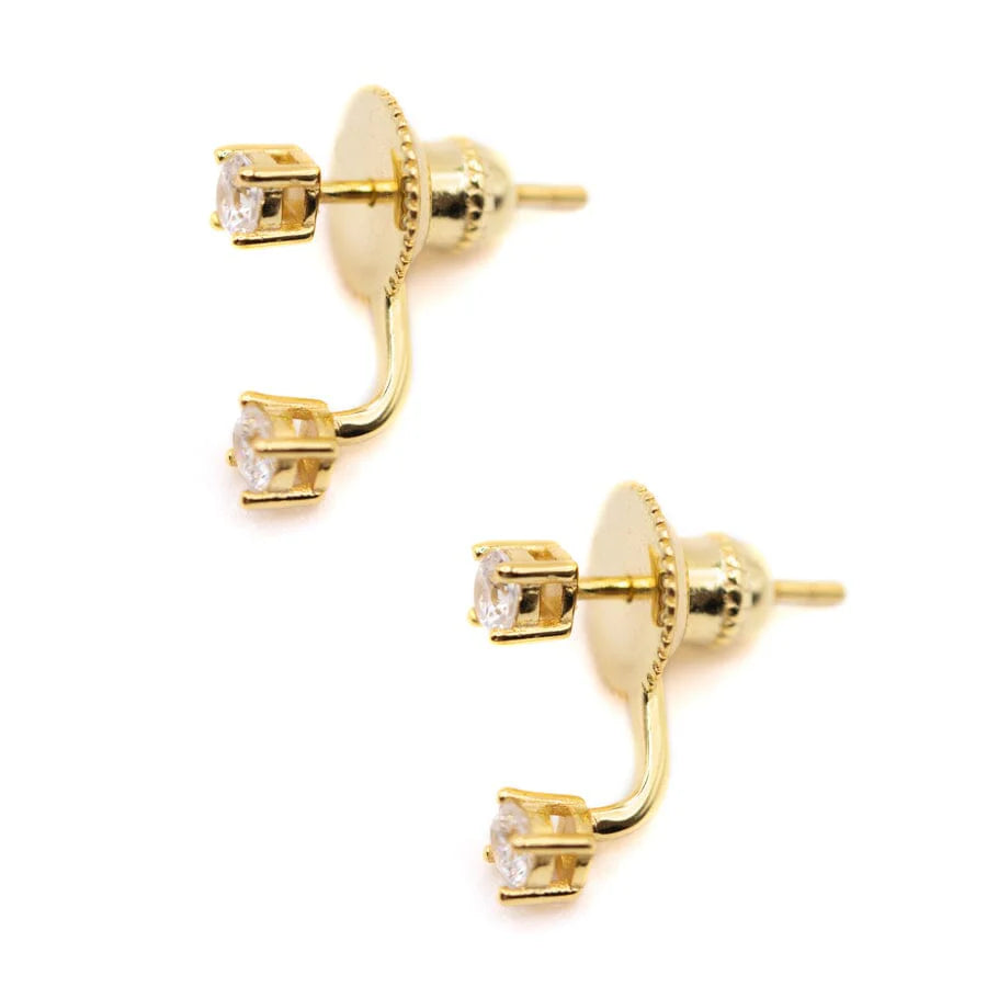 CZ Post Wrap Earrings