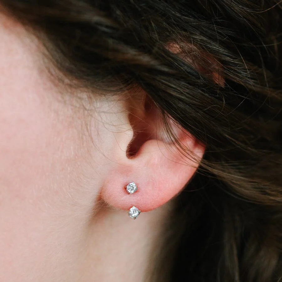 CZ Post Wrap Earrings