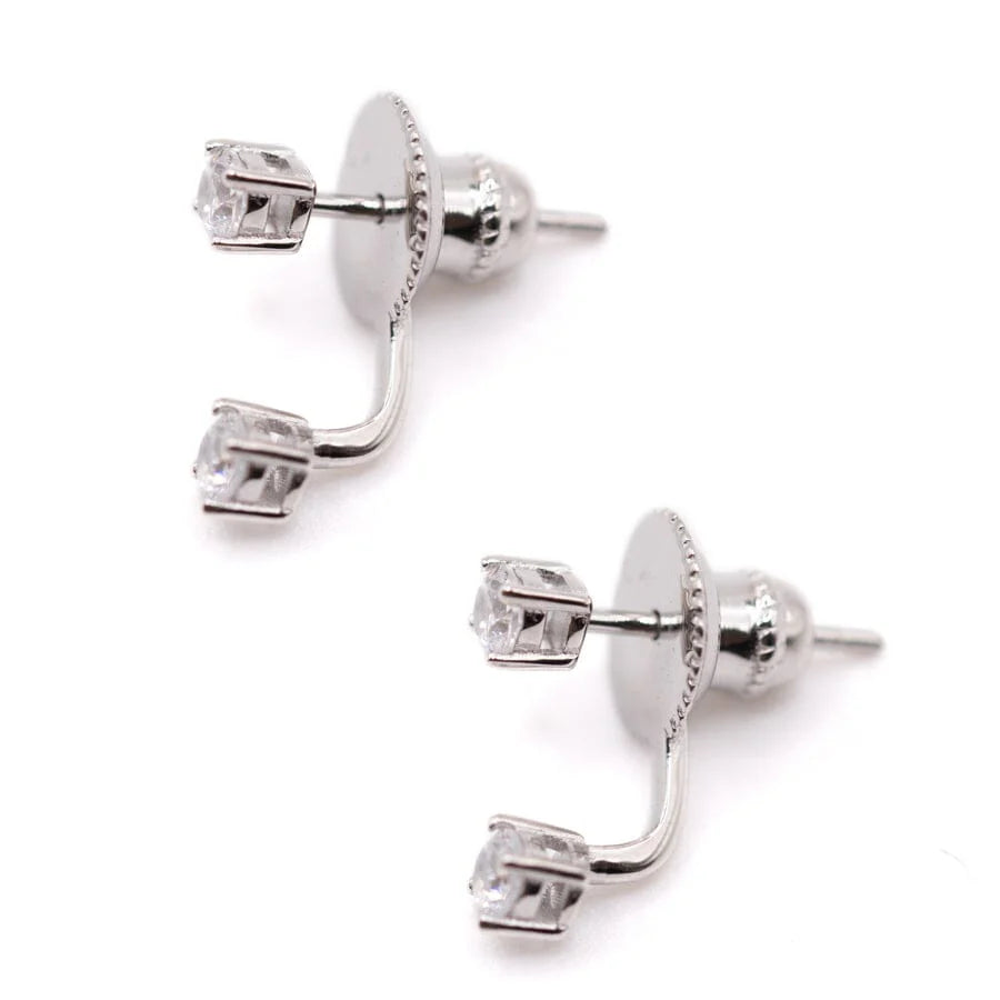 CZ Post Wrap Earrings