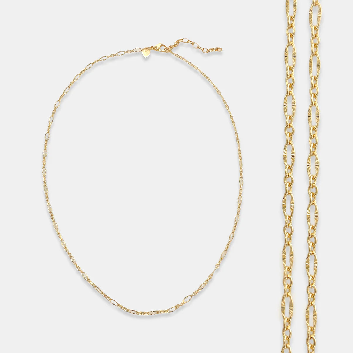 Dainty Textured Chain Necklace