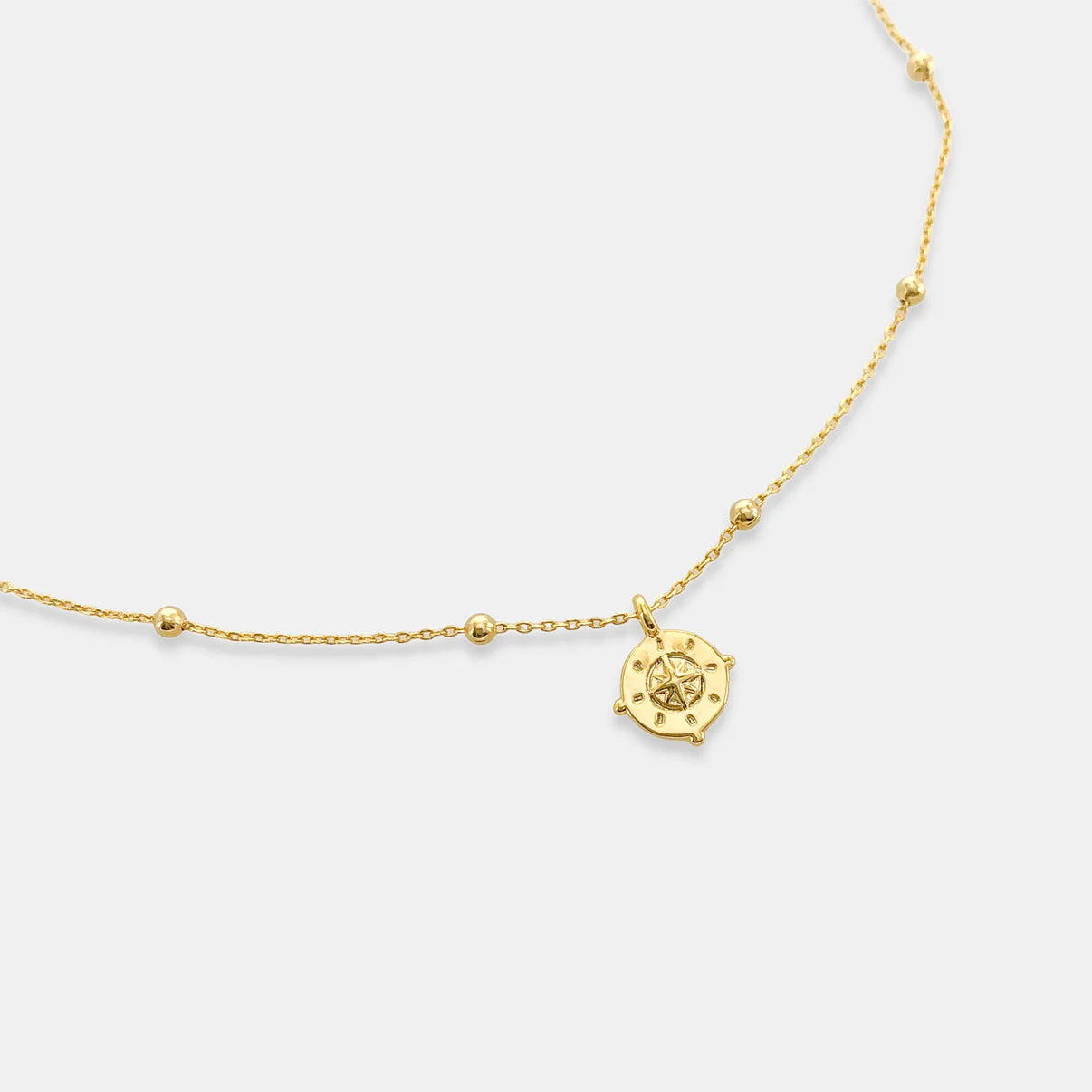Dainty Compass Chain Necklace