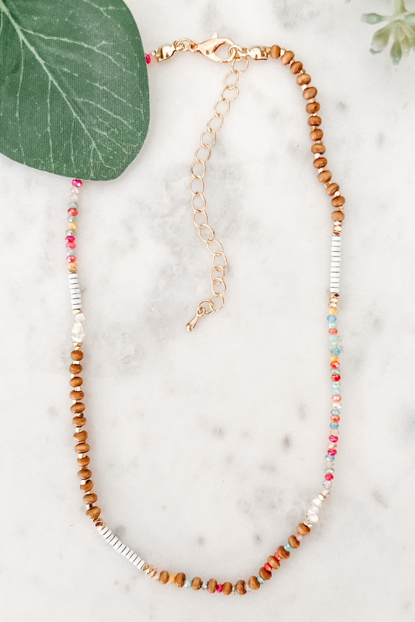 Dainty Multi Seed Bead Necklace