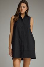 Dayna Stand Collar Sleeveless Dress
