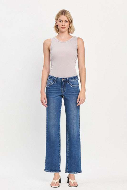 Devin Mid Rise Straight Jeans