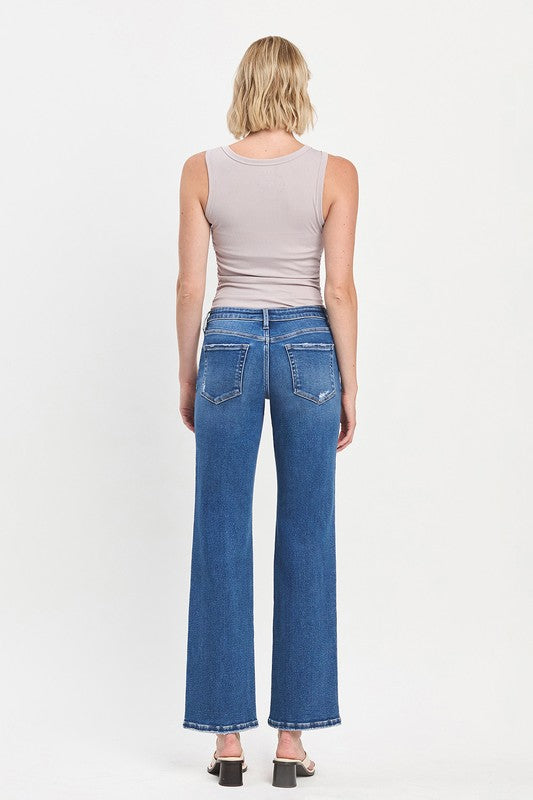 Devin Mid Rise Straight Jeans