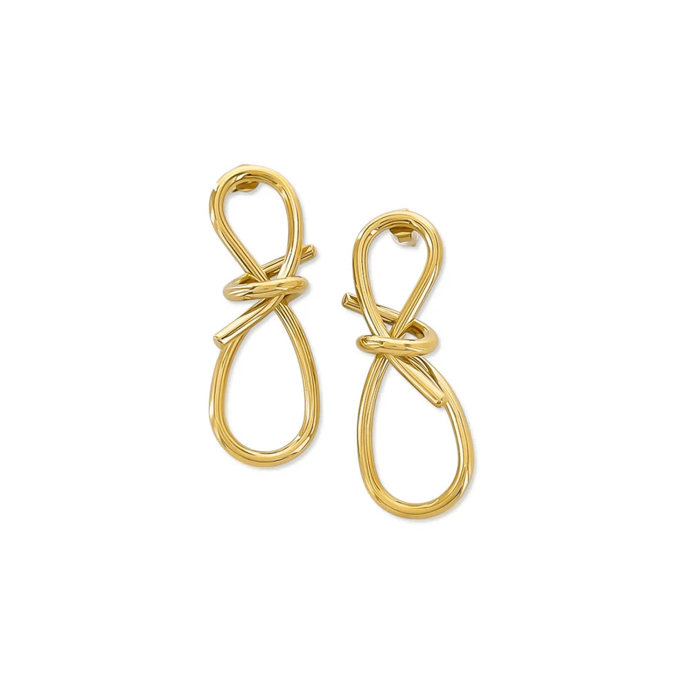 Double Curve Knot Earrings