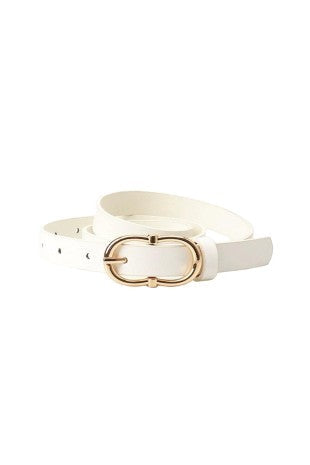 Thin Double Buckle Belt