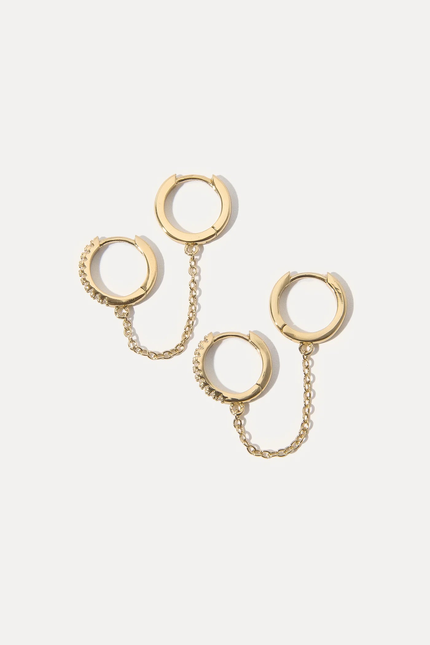 Elliot Double Hoops Gold