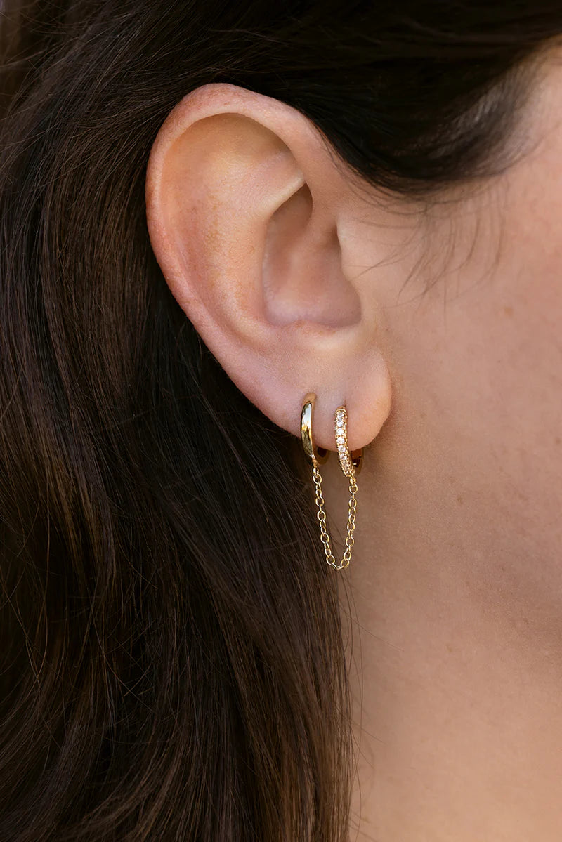 Elliot Double Hoops Gold