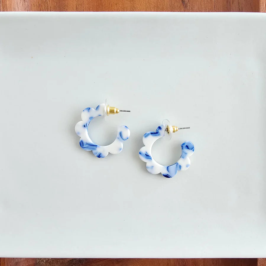 Flora Hoop Earrings Greek Goddess