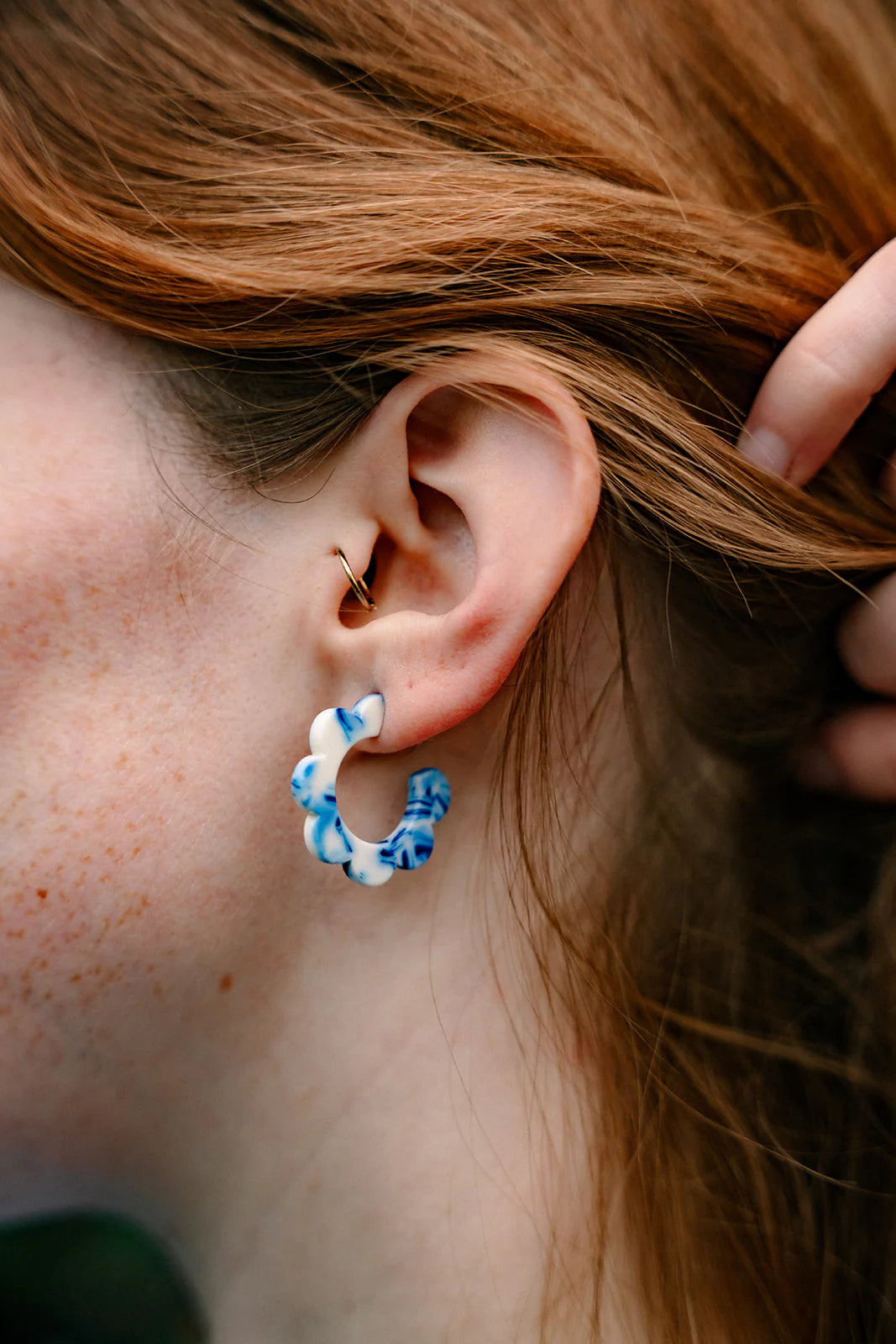 Flora Hoop Earrings Greek Goddess