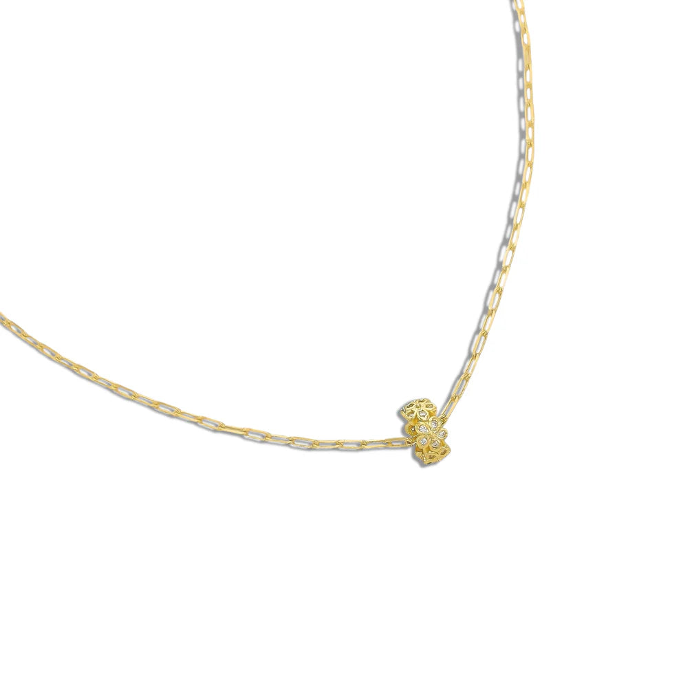 Flower Ring Charm Necklace